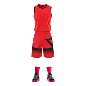 Hot Sale Best Price Reversible Basketball With Numbers Custom Logo Men Wear Basketball Uniform Sets