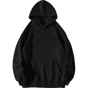 Private Brand Women Winter Long Oversized <b>Hoodie</b> Streetwear Relaxed Fit <b>Velour</b> Front Logo 100% Cotton - Product Image 2