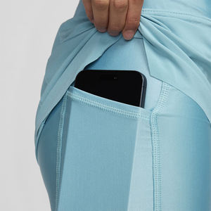Pantalones cortos de yoga ligeros de secado rápido para mujer con bolsillo con cremallera Cierre de cintura elástica para entrenamiento físico al aire libre y correr - Product Image 4