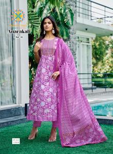 Coton de qualité supérieure doux respirant lourd Ghera couture 3 pièces femmes Maruti mode indien pakistanais vêtements toutes saisons - Product Image 4