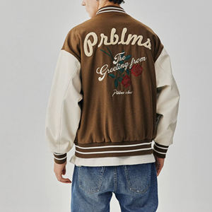 Blouson Bomber de Baseball Brodé pour Homme 2025 – Veste d'Hiver à Capuche Style Universitaire 100% Coton, Manches Longues, Coupe-Vent avec Fermeture Éclair Enduite - Product Image 6