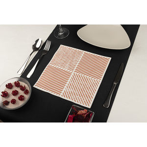 Tovaglioli con Stampa Diagonale Peach 48x48cm Bambulux Eco 240pz B2B - Product Image 1