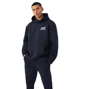 Chándales de Invierno de Alta Calidad para Hombre, con Capucha, de Poliéster, Lavado Ácido, Color Sólido, Corte Regular, con Logotipo Personalizado OEM, Fabricante Mayorista - Product Image 4