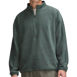 Hiver Polaire Hommes Quarter Zip Pullover Haute Qualité Bas quantité minimale de commande Respirant Sweatshirts Hoodies Confortable - Product Image 5