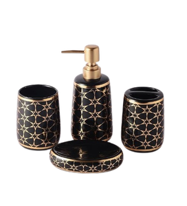 Ensemble de décoration de salle de bain moderne en résine Résine de qualité luxueuse pour la maison Restaurants & Hôtels Décor Ensembles de salle de bain Top des tendances Vente chaude - Product Image 2