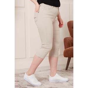Pantalons capri en coton grande taille - Product Image 2