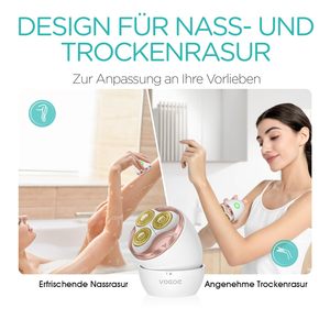 Afeitadora Eléctrica Inalámbrica para Afeitado en Seco y Húmedo, para Cara, Piernas, Axilas y Área del Bikini, Resistente al Agua - Product Image 4