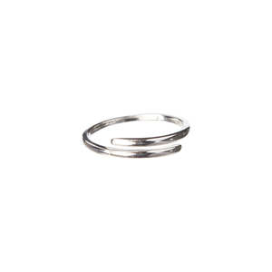 Anello Minimalista Regolabile in Argento Sterling Massiccio, Placcato Oro Rosa/Rodio/Oro, con Incastonatura Elegante, Regalo Perfetto alla Moda - Product Image 2
