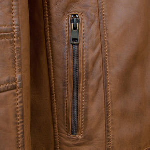 Veste de chasse en cuir de toile respirante de haute qualité pour hommes avec logo personnalisé de High Street nouveau design avec col montant manches complètes - Product Image 6