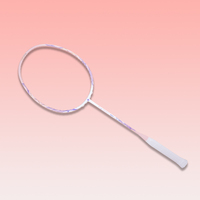 Raquette de badminton légère haute performance avec tension de cordage durable et prise confortable