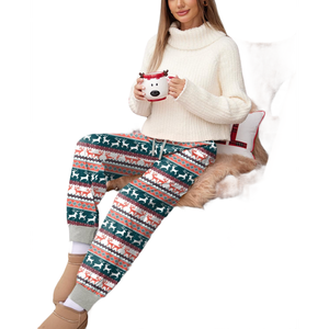 Bold Comfort Christmas Sweatpants Mujer Premium Fit Cordón Christmas Sweatpants Poliéster Soft Warm Holiday Mood - Product Image 3