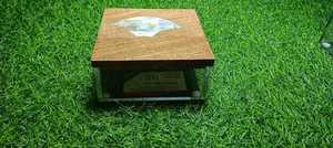 Récipient de stockage d'aliments en bois laqué fait à la main avec dessus en incrustation de perles personnalisé pour le Ramadan Eid et la conservation de la fraîcheur - Product Image 3