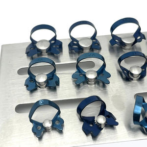 Juego de 13 Pinzas de Goma para Dientes, Recubiertas de Acero, Manuales, Profesionales, para Aislamiento Endodóntico - Product Image 1