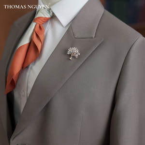 Tailored Gray Soft Power Women's Two-Piece Suit - Jacket and Skirt | Feminine Collection | Made in Vietnam - Product Image 3