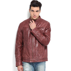 Chaqueta de Cuero para Hombre de Alta Calidad, Diseño Casual y Elegante con Cuello Alto en Color Sólido, Chaqueta de Invierno para Hombre - Product Image 1