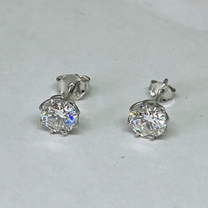 Moissanite plata esterlina 0,5-2,0 Cts grabado con láser GRA tachuelas certificadas-regalo de fiesta de aniversario de moda - Product Image 1