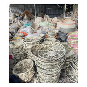 Panier mural en jonc de mer tissé Décoration murale multifonctionnelle du Vietnam et plateau de présentation d'aliments naturels - Product Image 5