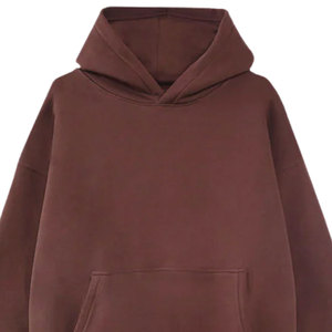 เสื้อมีฮู้ดผ้าฝ้าย100% โอเวอร์ไซส์สำหรับผู้ชายเสื้อฮู้ดไหล่สำหรับฤดูหนาวพิมพ์ลายดิจิตอลย้อมสีเรียบ - Product Image 2