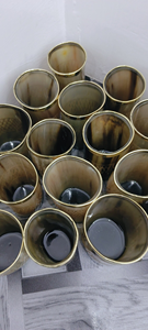 Tasse à chope en corne polie, tasse à corne à boire de bière naturelle pour bar à la maison et décoration rustique - Product Image 5