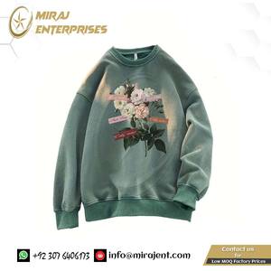 Sweat-shirt Homme Imprimé Fleur Col Ras Du Cou Thermique Respirant Surdimensionné Coupe-Vent Pull Manches Longues Sweat Top - Product Image 2