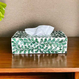Boîte à mouchoirs et support de rangement classiques en os incrusté, faits à la main, SANIYA HANDICRAFT SH-3089 pour la cuisine, la salle à manger et la maison - Product Image 4