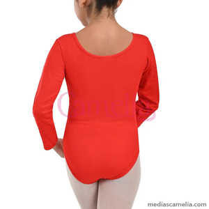 2013 Mod. Body da Danza Classica a Maniche Lunghe per Ragazze in Cotone e Spandex - Product Image 5