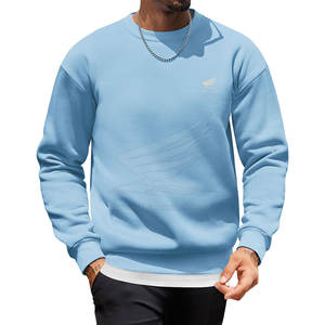 New Fashion Casual Men's Winter <b>Sweatshirt</b>-Solid Color 100% Cotton <b>Fleece</b> Breathable Customizable Color & Logo Hot Selling - Product Image 1