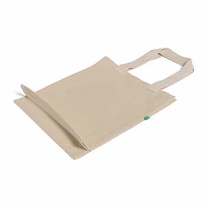 Trendy Recycled Canvas Cotton Tote <b>Bag</b> Eco-Friendly Durable <b>Long</b> Handle Medium Size Letter Screen for Daily Use Advertising - Product Image 5