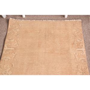 พรมขนาด 2.6x8.5 ฟุต, พรมตุรกีโบราณ, พรมลายนามธรรมสีเบจ - Product Image 5