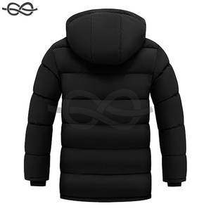 Veste d'hiver chaude pour hommes Manteau bouffant imperméable Parka matelassée coupe-vent avec capuche amovible Isolation thermique pour l'extérieur - Product Image 2