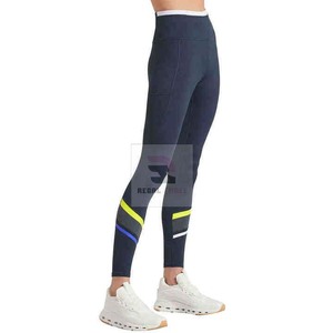 Mallas de yoga deportivas para mujer de alta calidad Tela de punto de cintura alta personalizable Cómodas y elegantes - Product Image 2