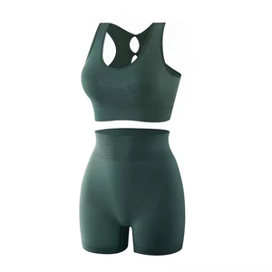 ชุดออกกำลังกายโยคะและชุดว่ายน้ำสำหรับผู้หญิงไซส์ใหญ่ ปี 2025 ยอดนิยม 2 ชิ้น สีพื้น ระบายอากาศ เอวยืดหยุ่น ป้องกันรังสียูวี - Product Image 6