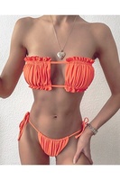 Ensemble de maillot de bain 2 pièces pour femmes, excellence textile turque, élégant, respirant, séchage rapide, polyamide, imprimé numérique, fabriqué en Turquie