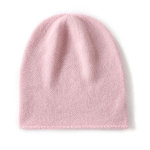 2025 nouvelle couleur unie femmes 35% cachemire première ligne chapeau automne et hiver chaud doux confortable tricoté bonnet - Product Image 4
