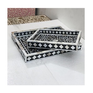 Juego de Decoración para el Hogar, Bukhoor Mubkhar, Bandeja Rectangular Pulida de Resina, Caja, Quemador, Portavelas, Material de Concha para Meditación - Product Image 4