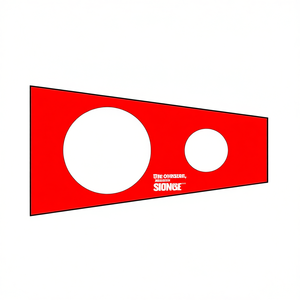 Corpen Nautical Signal <b>Flag</b> 50x170cm Red With White Circles - Product Image 2