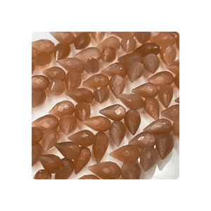 ขายส่ง8นิ้วสีชมพู Amazonite เหลี่ยมเพชรพลอย briolette หยดลูกปัดหินที่มีคุณภาพสูงเครื่องประดับทำขนาด7x9มม. - Product Image 1