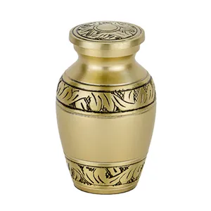 Top Grade Factory Price Cremation Urns Wholesale Price Customized Trending High Quality Metal Adult Cremation Keepsake Urns