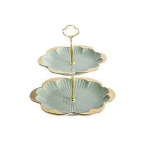 Top de color blanco de un solo nivel de metal de lujo con soporte de pastel base de color dorado para decoración de fiesta soporte de uso de decoración del hogar - Product Image 3