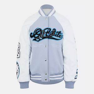 Chaqueta universitaria de alta calidad para mujer, chaqueta Bomber bordada personalizada de gran tamaño, estilo universitario Letterman a la moda, ventas al por mayor - Product Image 3