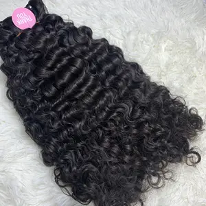 REPUTABLE VENDOR Burmese Curly Hair Extension 100% Natural Materials Straight Hair Bundles