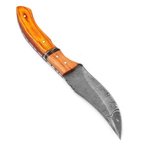 Cuchillo de Camping de Acero de Damasco Hecho a Mano Personalizable al por Mayor, Hoja de Espiga Completa, Punta de Caída, 8 cm de Longitud Total, Servicio OEM, 3 Años - Product Image 3