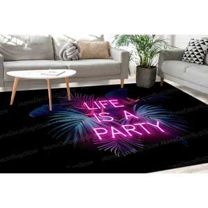 Printed <b>Rug</b>: Gift For The Home <b>Rugs</b> Modern Tropical Vibes Bath <b>Rug</b>,Luxury Velvet <b>Rug</b> - Product Image 1