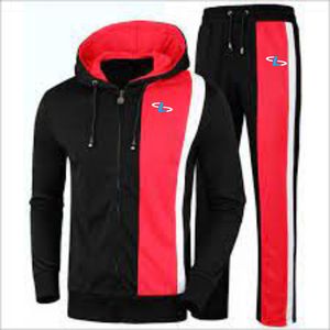 Men's 100% Cotton <b>Fleece</b> Winter Sweat Suits Breathable Lightweight Plus Size Hooded Joggers Track Suits Fashionable Streetwear - Product Image 1
