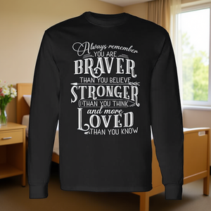 Maglietta a Maniche Lunghe 'Guarisci Presto' - Sei Più Coraggioso di Quanto Non Ti Pensassi - Regalo Promozionale Motivazionale - Product Image 3