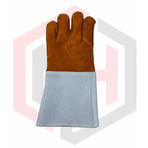 Guantes DE SEGURIDAD DE CUERO Partido de vaca de alta calidad Forro a prueba de calor para soldadores - Product Image 2