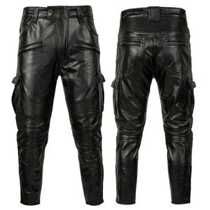 Pantalones de moto de cuero personalizados para hombre al por mayor, equipo protector duradero para montar en moto de carreras, pantalones de cuero para carreras - Product Image 4