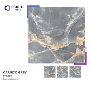 Carnico กระเบื้องพอร์ซเลนขัดเงาเกรดพรีเมียมขนาด800x800มม. ผิวมันทันสมัยดีไซน์ชายฝั่งแบบคลาสสิกฟังก์ชั่นไฟร์บริก - Product Image 5