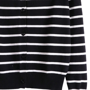 Womens Striped Knit <b>Cardigan</b> <b>Sweater</b> Long Sleeve Button Front Crew Neck Casual Elegant Fashion Top Quick Dry Lightweight Daily - Product Image 6