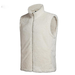 Chaleco térmico para hombre, chaleco con cremallera completa, Polar, logotipo personalizado al por mayor - Product Image 5